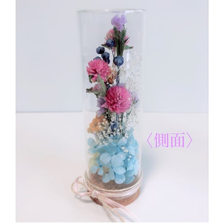 Gift　ドライフラワーアレンジ　コルクシリンダー 母の日