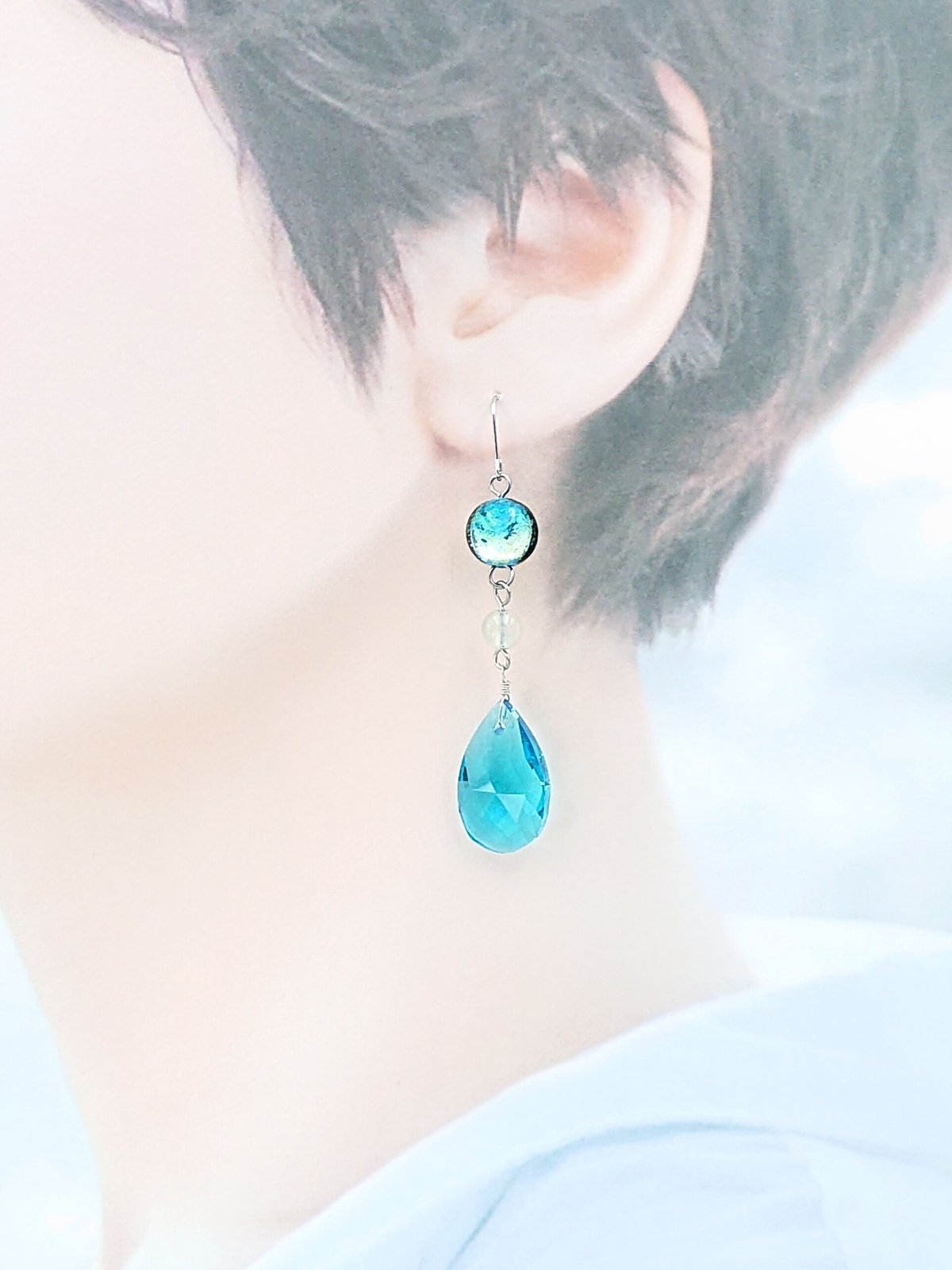 002-1 ガラスチャーム水色 | mercury STORE