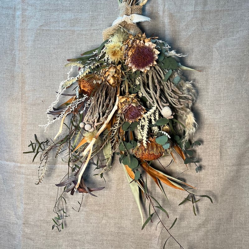 ＊ Natural＊ネイティブフラワーのスワッグ＊ドライフラワースワッグ 再販】ネイティブフラワーのスワッグ(ドライ) スワッグ hanaya＊as