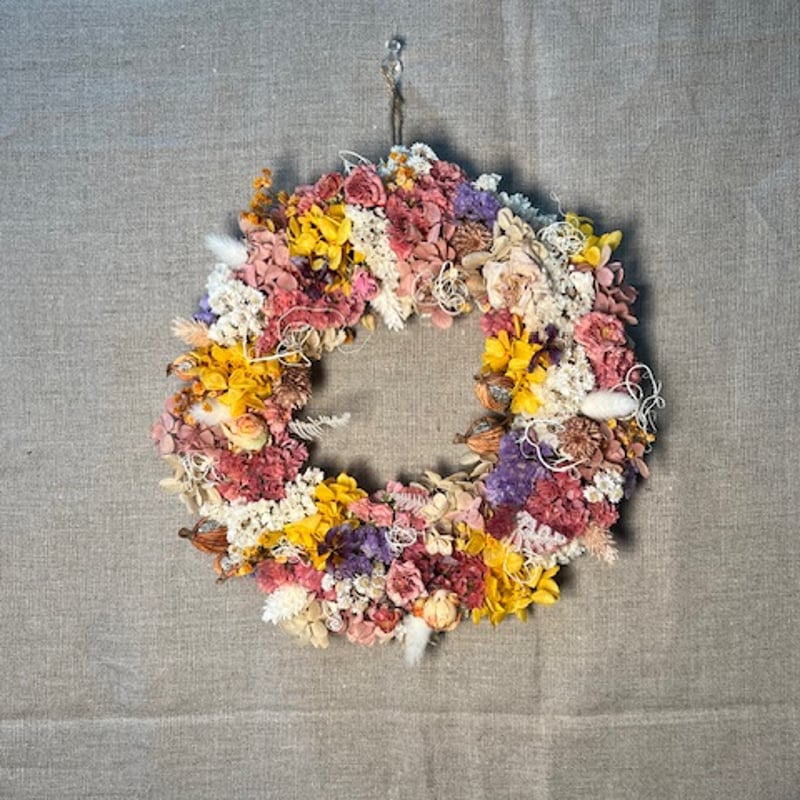ドライフラワー 春待ちリース | Qreal