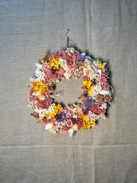 ドライフラワー 春待ちリース | Qreal