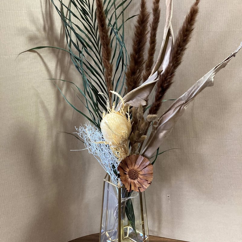 ドライフラワーインテリアアレンジ（ブラウン） | Qreal