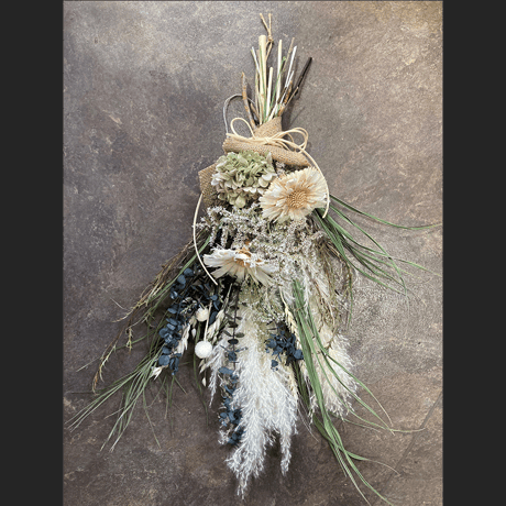 ꕤ୭*秋冬インテリア ❁⃘*.ナチュラル横長スワッグ ❁⃘ドライ