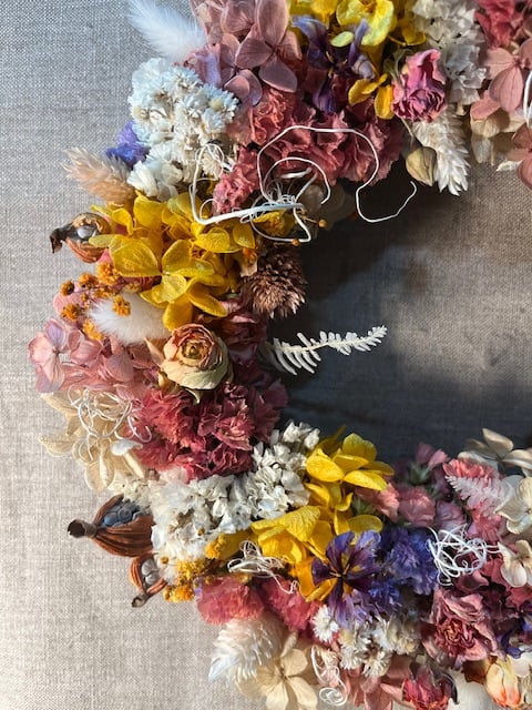 ドライフラワー 春待ちリース | Qreal