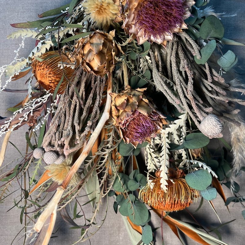 ✨11種MIX【Ａ】ネイティブ　スターチス　グレビリア　スワッグ　生花 ✨11種MIX【A】ネイティブ スターチス グレビリア スワッグ 生花 季節