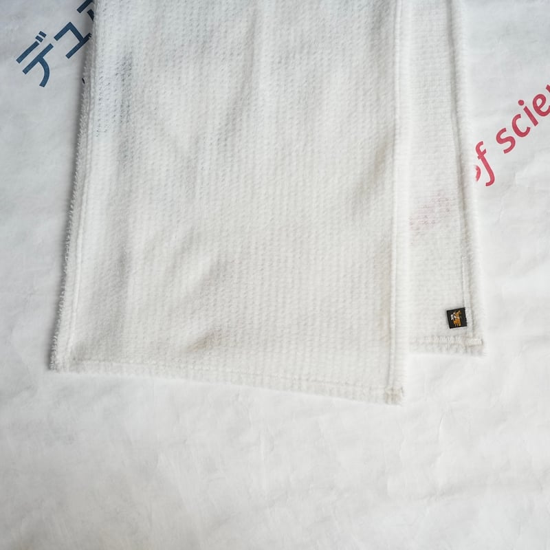 山荘飯島オリジナル「山」 アルファマフラー ホワイト | 山荘 飯島