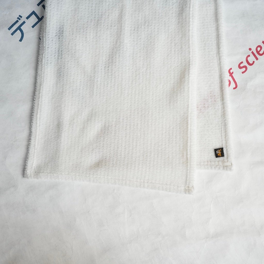 山荘飯島オリジナル「山」 アルファマフラー ホワイト | 山荘 飯島