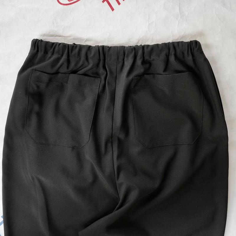 DIGAWEL ポリエステルウールのサルエルパンツ ブラック | 山荘 飯島