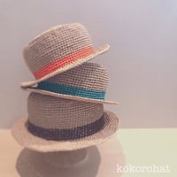カンカン帽子/麦わら帽子　オーダーメイド　nine 田中帽子店 カンカン帽 麦わら帽子 太麦 Marin/G(マラン・ジー