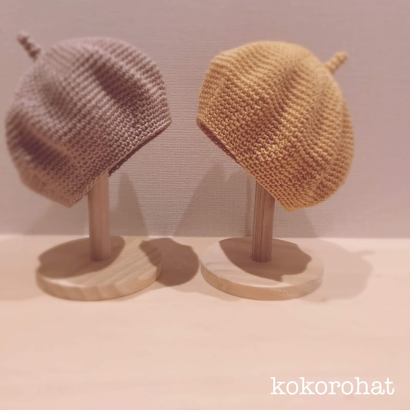 ✩オーダー✩ウォッシュコットンのどんぐりベレー帽 ベビーS (42~44cm  
