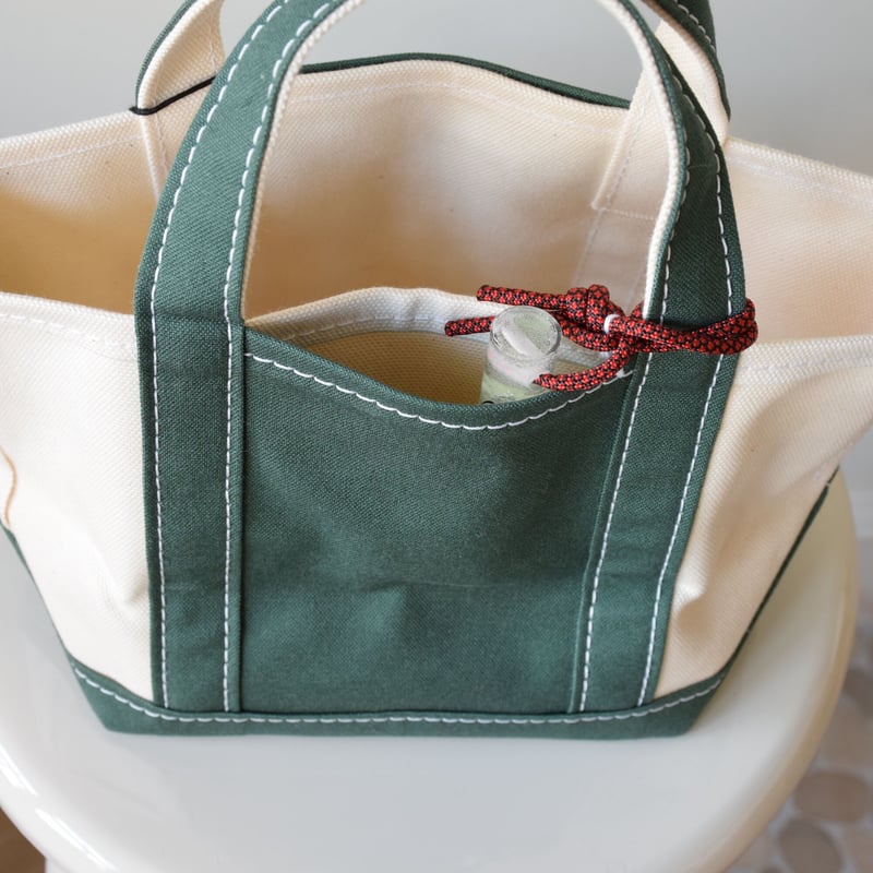 TEMBEA / TOTE BAG POCKET MINI / NATURAL×BURGUND