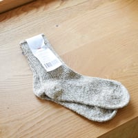 SHOWATABE / Textured Cotton Socks / WHITE × BEIGE  / テクスチャード コットン ソックス
