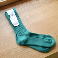 SHOWATABE / Organic Ribbed Socks / GREEN / オーガニックリブソックス