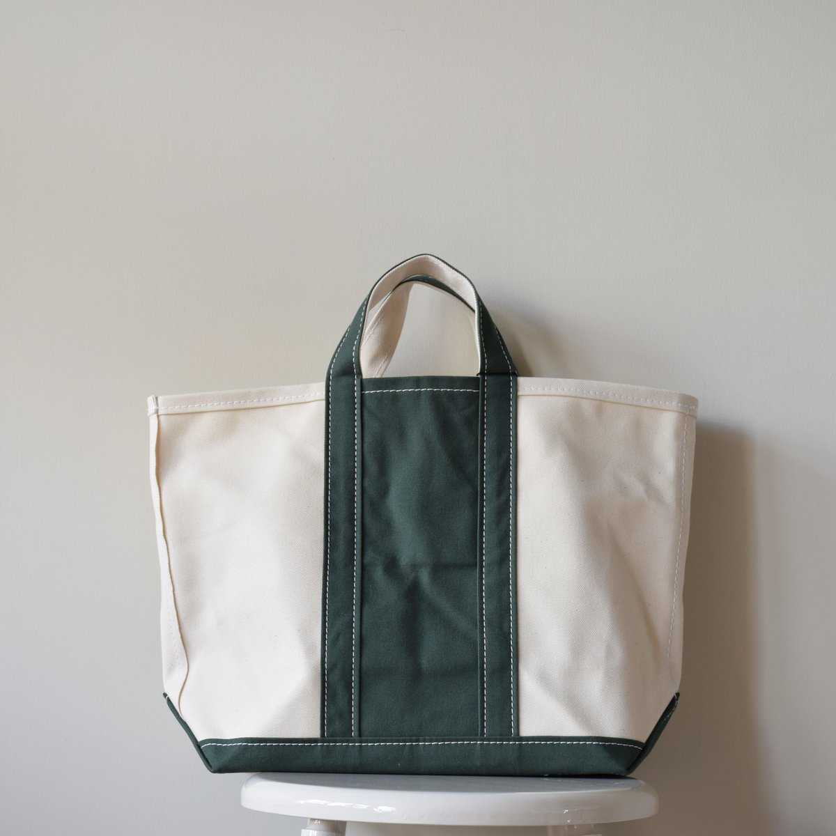 TEMBEA / TOTE BAG POCKET MEDIUM / NATURAL×GREEN TEMBEA / TOTE BAG POCKET MEDIUM / NATURAL×GREEN