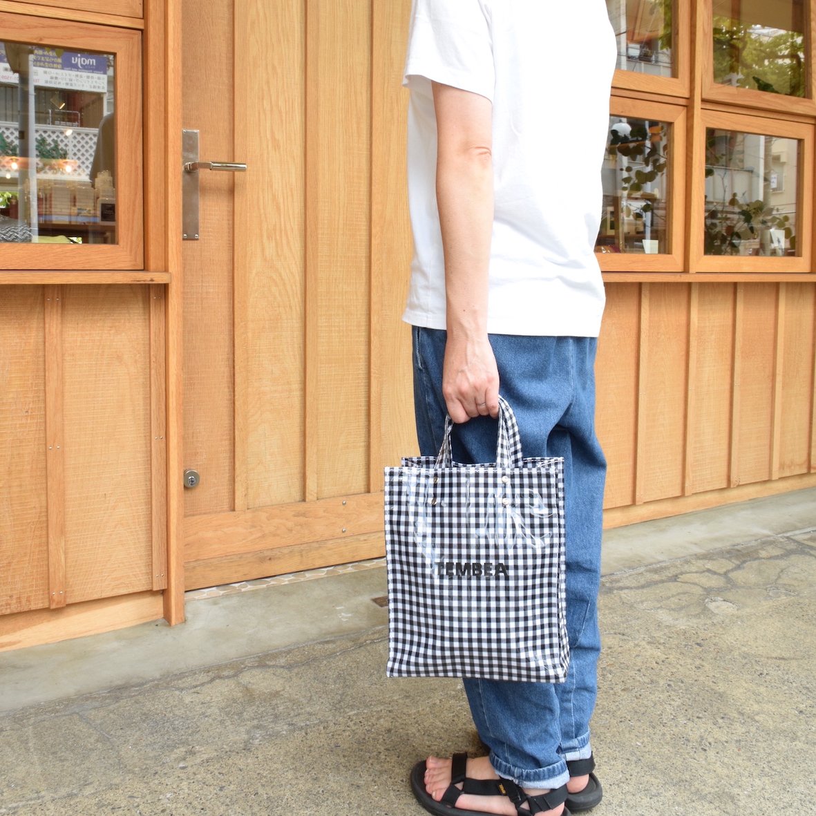 TEMBEA ペーパートートSMALLサイズ TEMBEA / PAPER TOTE / SMALL / CHECK DRESS STEWA