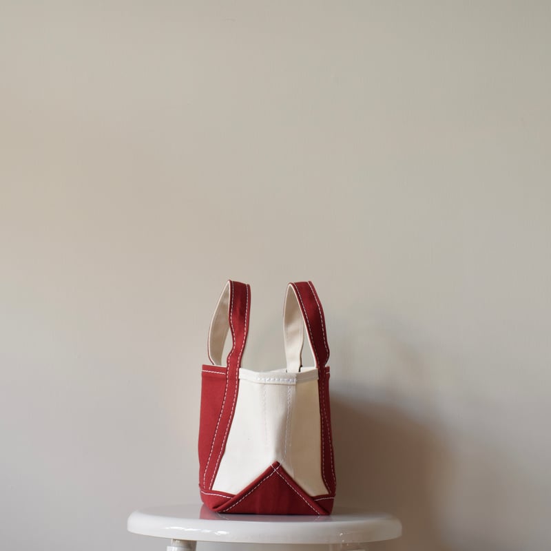 TEMBEA / TOTE BAG POCKET MINI / NATURAL×BURGUND
