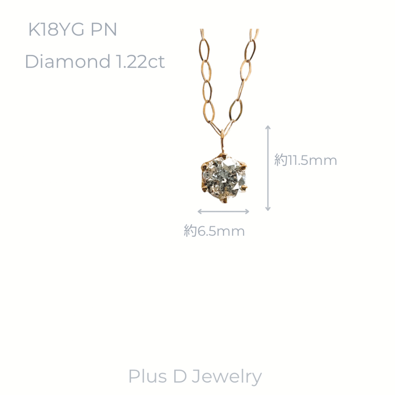 PD-024 K18YG ダイヤモンドネックレス 1.22ct | Plus D Jewelry