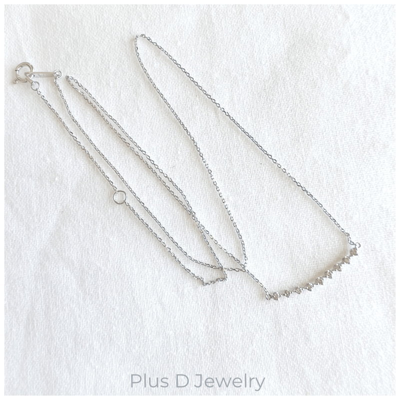 BD-073 K10WG ダイヤモンド ペンダント 0.10ct | Plus D Jewelry