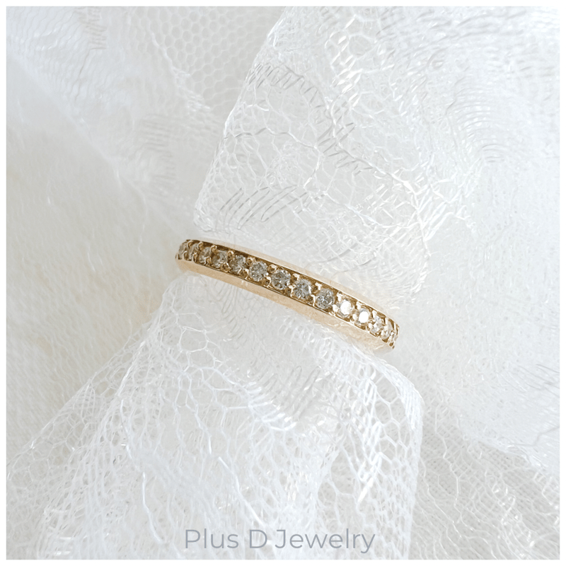 FD-043 K18YG フルエタニティリング ラボ グロウン ダイヤモンド