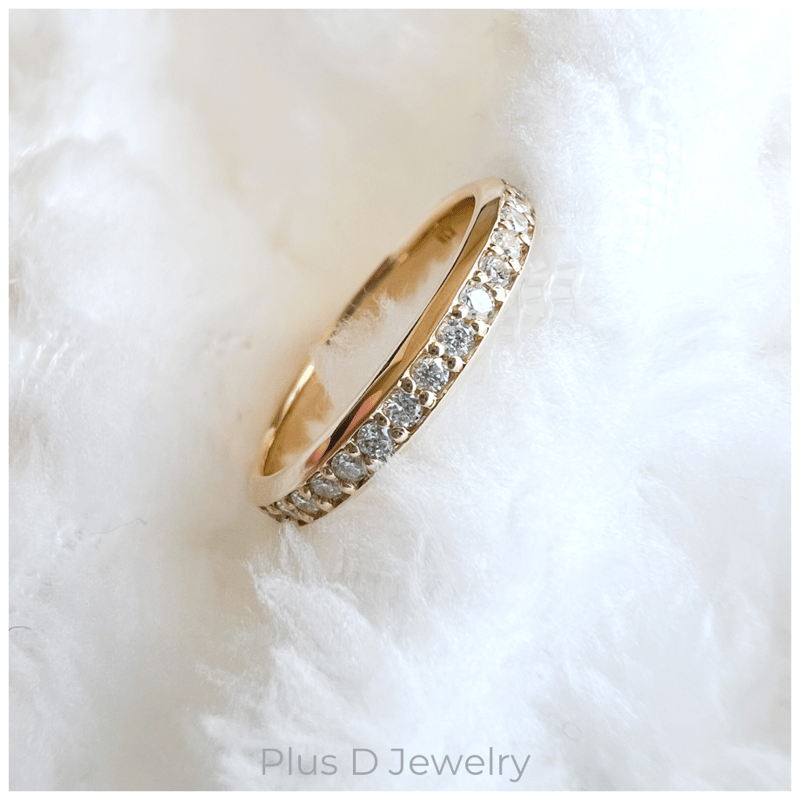 FD-043 K18YG フルエタニティリング ラボ グロウン ダイヤモンド