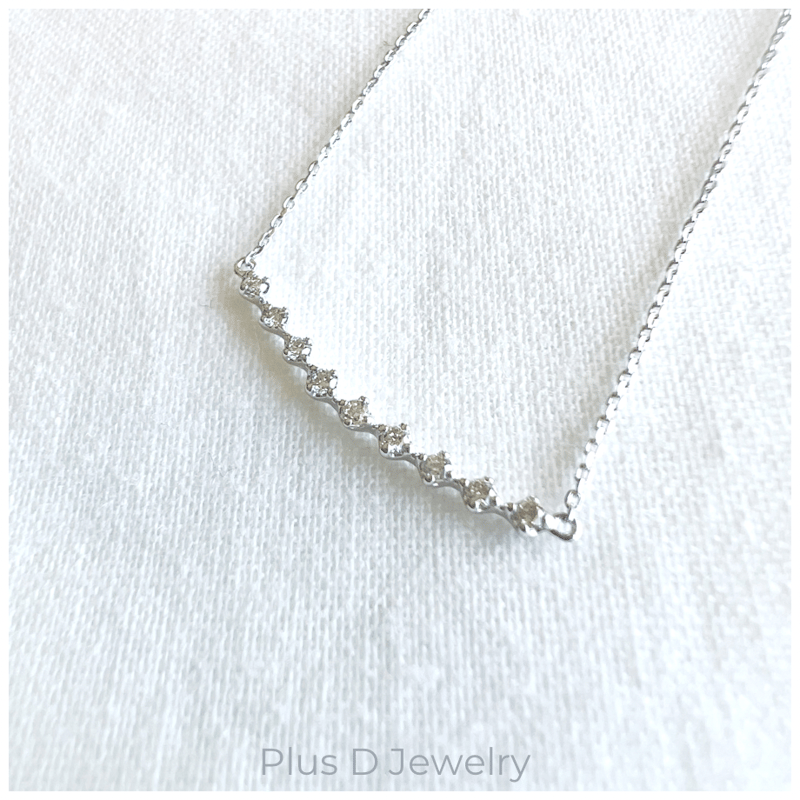 BD-073 K10WG ダイヤモンド ペンダント 0.10ct | Plus D Jewelry