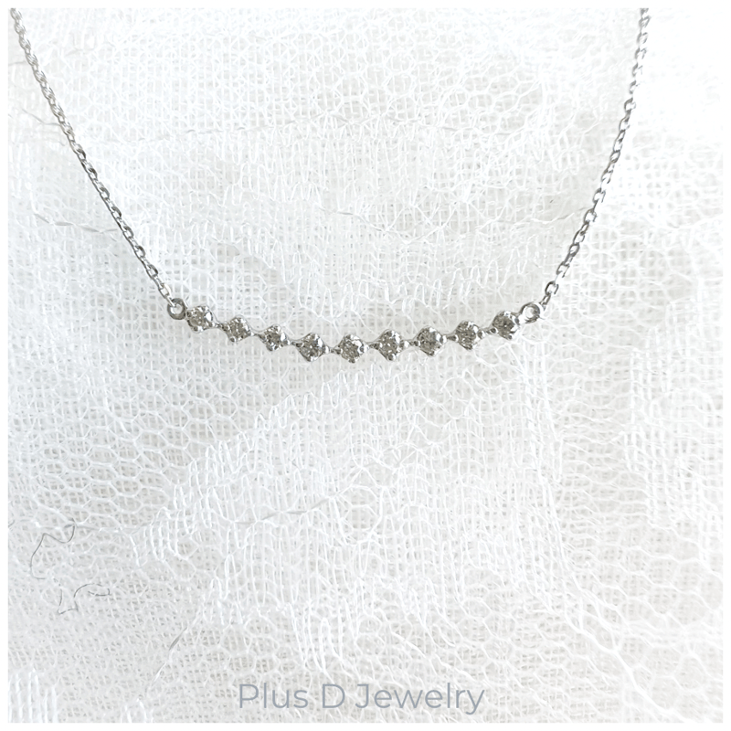 BD-073 K10WG ダイヤモンド ペンダント 0.10ct | Plus D Jewelry