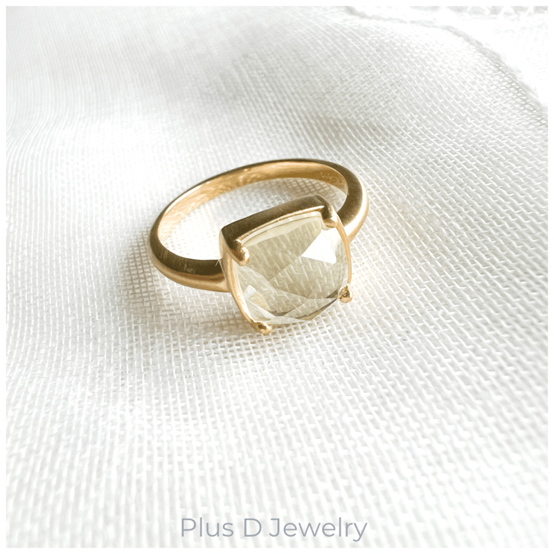 FD-046 SV925 レモンクォーツ/クォーツ リング | Plus D Jewelry