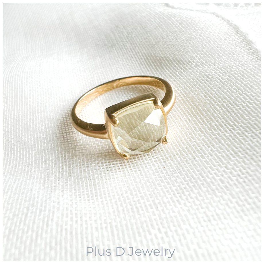 FD-046 SV925 レモンクォーツ/クォーツ リング | Plus D Jewelry