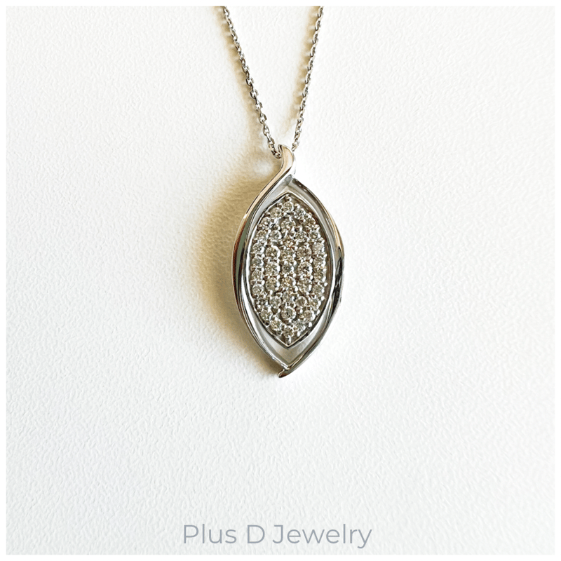 BD-031 K18WG ダイヤモンド ペンダント 0.30ct | Plus D Jewelry