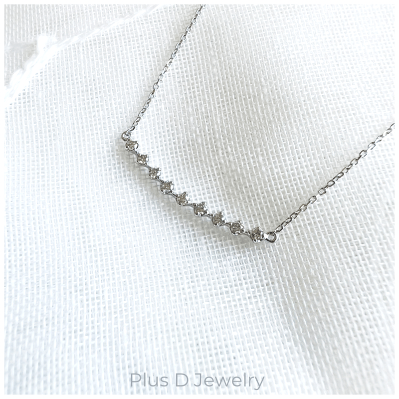 BD-073 K10WG ダイヤモンド ペンダント 0.10ct | Plus D Jewelry