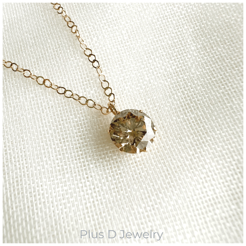 AD-012 K18YG ブラウンダイヤモンド ペンダント 1.17ct | Plus D J