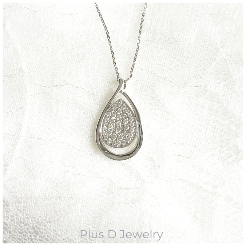 SBD-030 K18WG ダイヤモンドペンダント 0.30ct | Plus D Jewelry