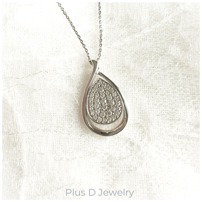 SBD-030 K18WG ダイヤモンドペンダント 0.30ct | Plus D Jewelry