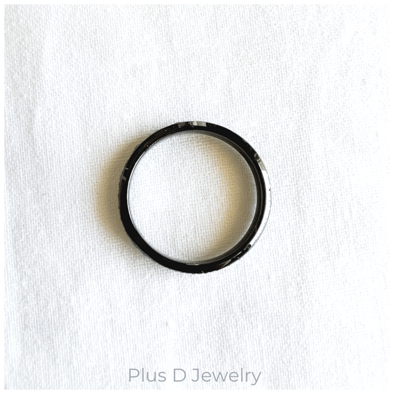 FD-043 SV925 ブラックダイヤモンド リング | Plus D Jewelry