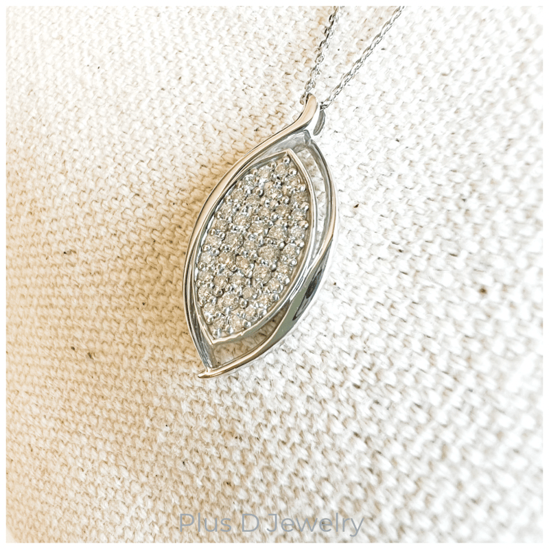 BD-031 K18WG ダイヤモンド ペンダント 0.30ct | Plus D Jewelry