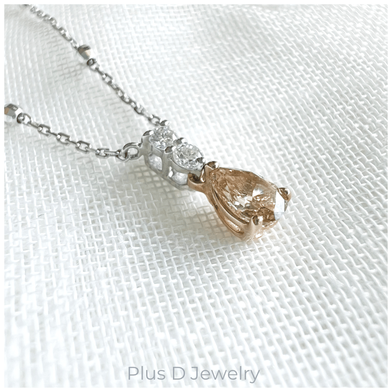 PD-027 K18PG/K18WG ダイヤモンド ペンダント | Plus D Jewelry