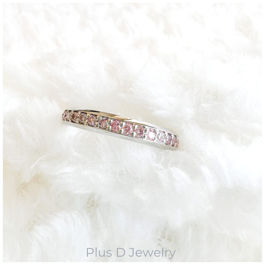 FD-043 Pt900フルエタニティリング ラボ グロウン ピンク