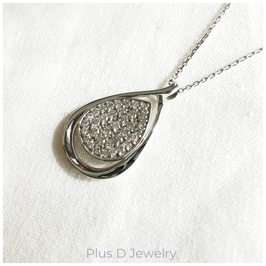 B5255 ダイヤモンド0.30ctペンダントトップK18WG SBD-030 K18WG ダイヤモンドペンダント 0.30ct | Plus D Jewelry