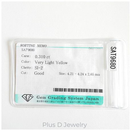SD-029 K18YG ダイヤモンド ペンダント 0.310ct
