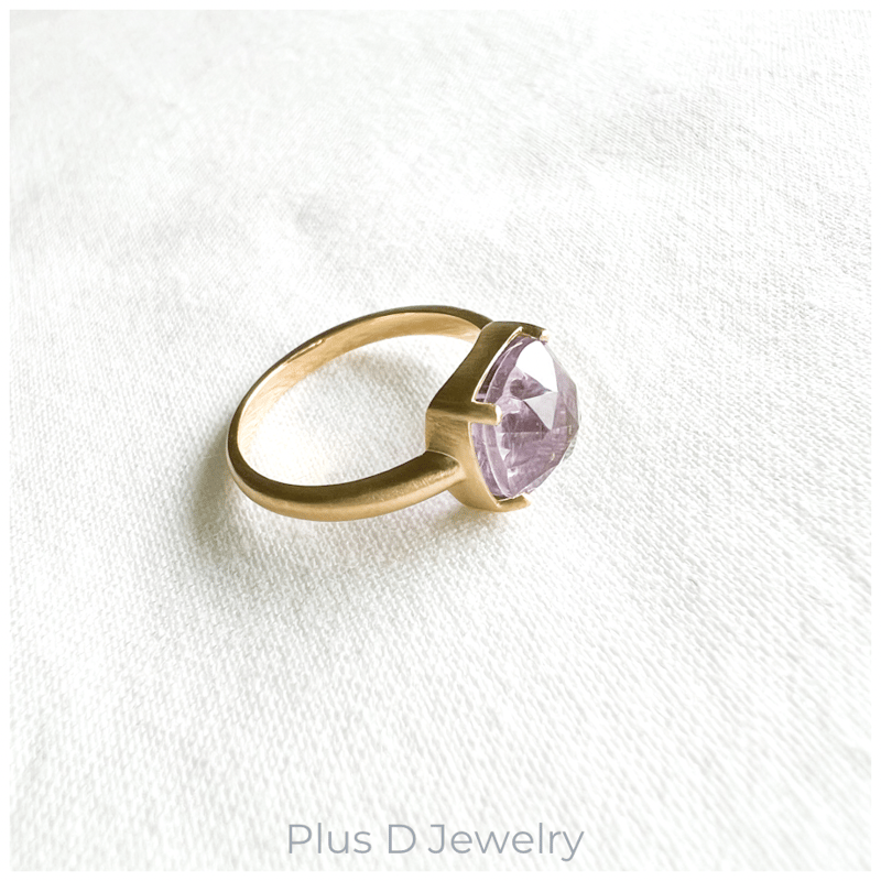 FD-046 SV925 ラベンダーアメジスト/クォーツ リング | Plus D Jewelry