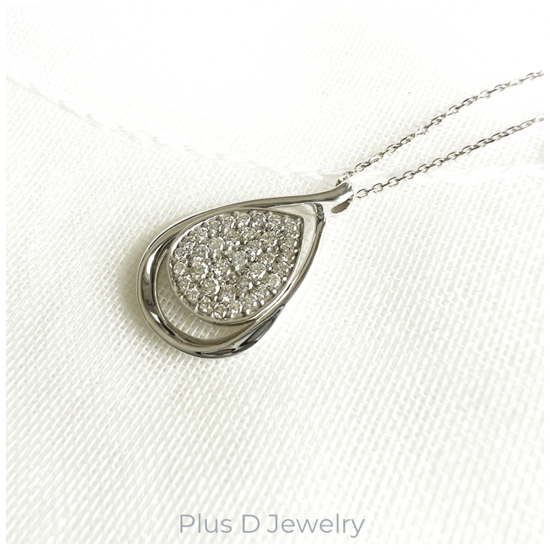 B5255 ダイヤモンド0.30ctペンダントトップK18WG B5255 ダイヤモンド0.30ctペンダントトップK18WG K18 WG ダイヤモンド