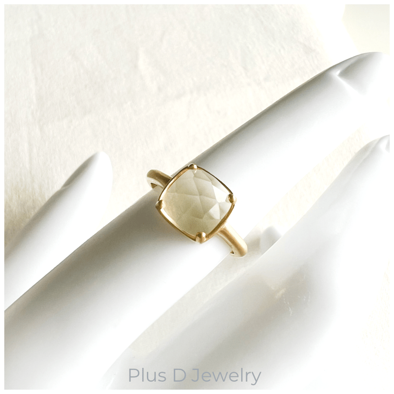 FD-046 SV925 レモンクォーツ/クォーツ リング | Plus D Jewelry