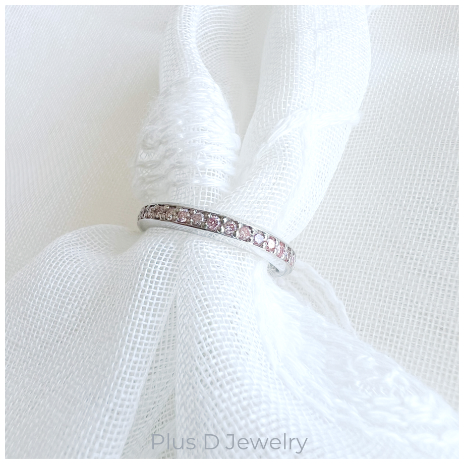 FD-043 Pt900フルエタニティリング ラボ グロウン ピンクダイヤモンド