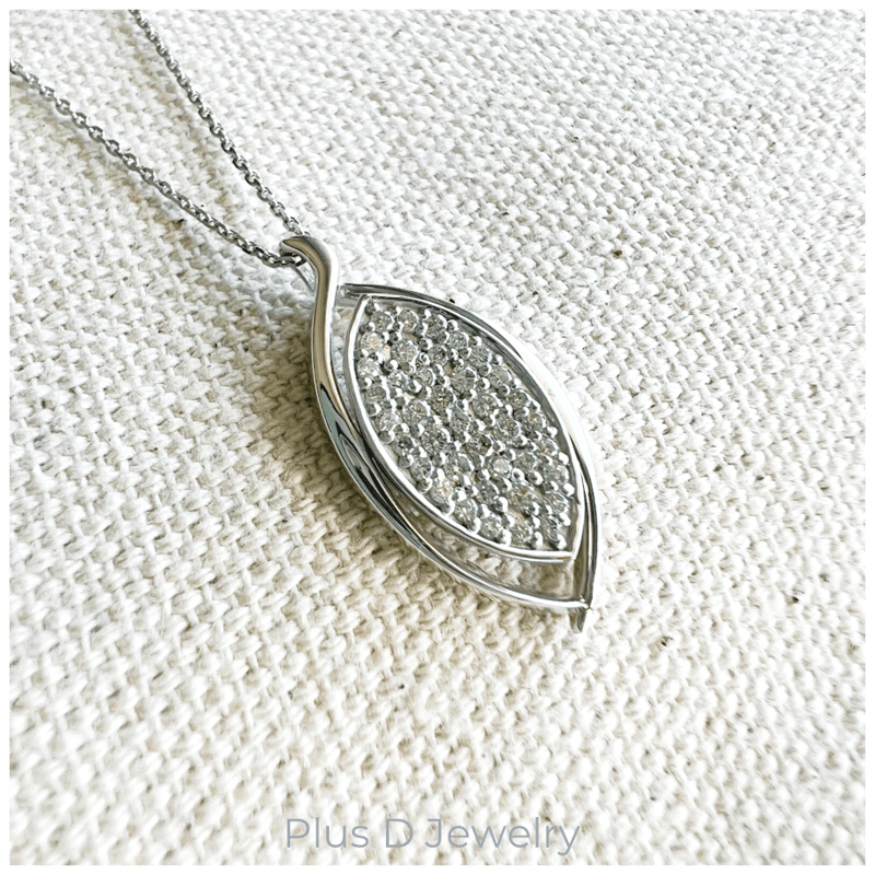 BD-031 K18WG ダイヤモンド ペンダント 0.30ct | Plus D Jewelry