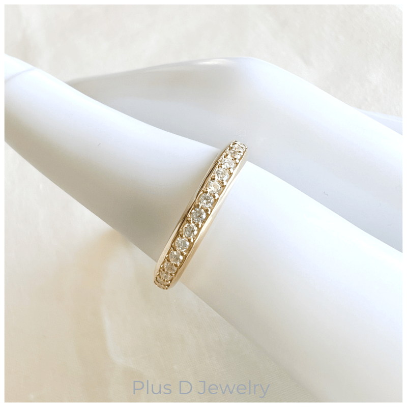 FD-043 K18YG フルエタニティリング ラボ グロウン ダイヤモンド