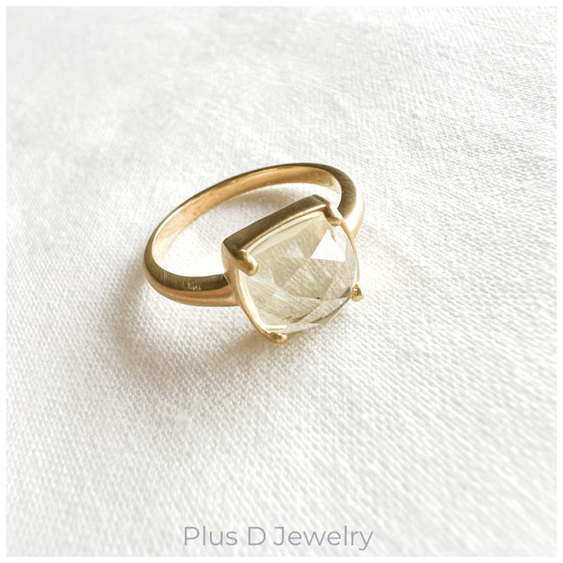 FD-046 SV925 レモンクォーツ/クォーツ リング | Plus D Jewelry