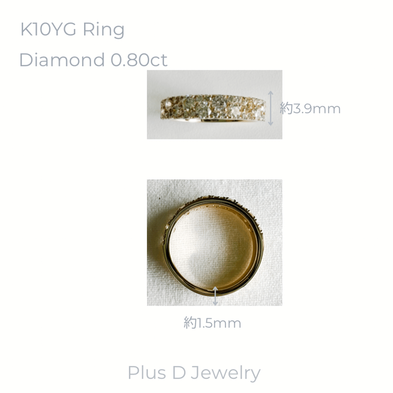 ED-044 K10YG ダイヤモンド リング 0.80ct | Plus D Jewelry
