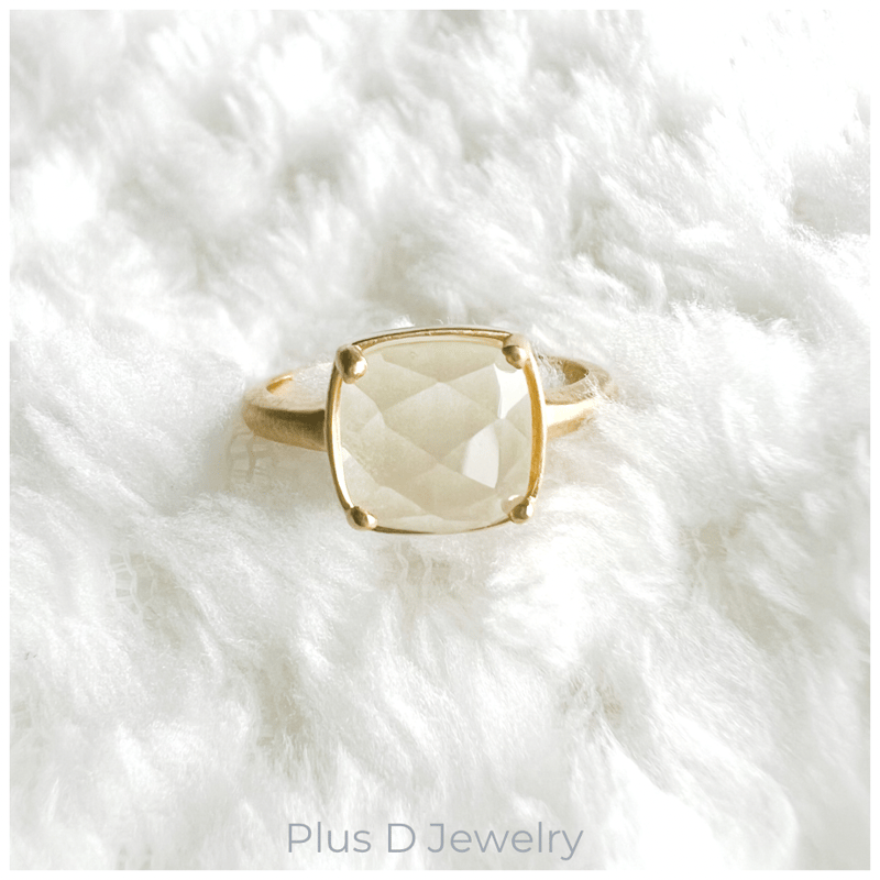 FD-046 SV925 レモンクォーツ/クォーツ リング | Plus D Jewelry
