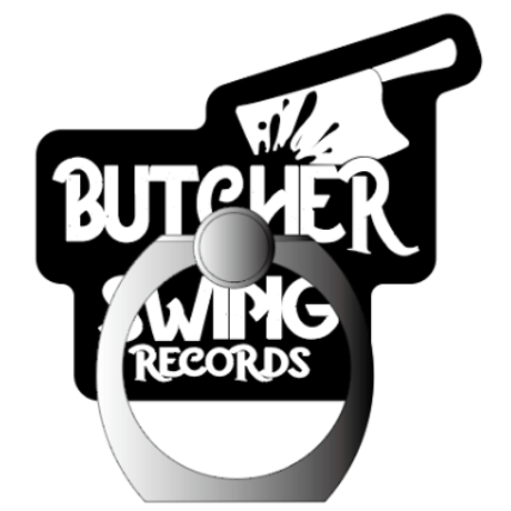 Butcher Swing Records Smartphone ring【Black】