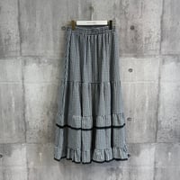 MXC159SEB	 チェックティアードロングスカート